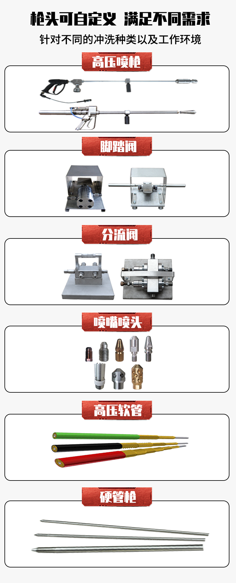 自定义枪头满足不同需求